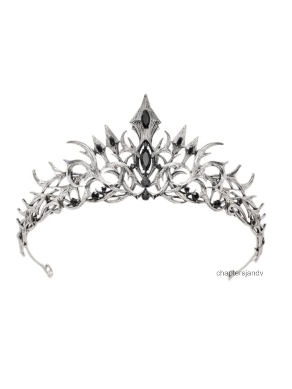 Gothic Baroque Rhinestone Crown Tiara Cosplay Halloween Hair Accessory
